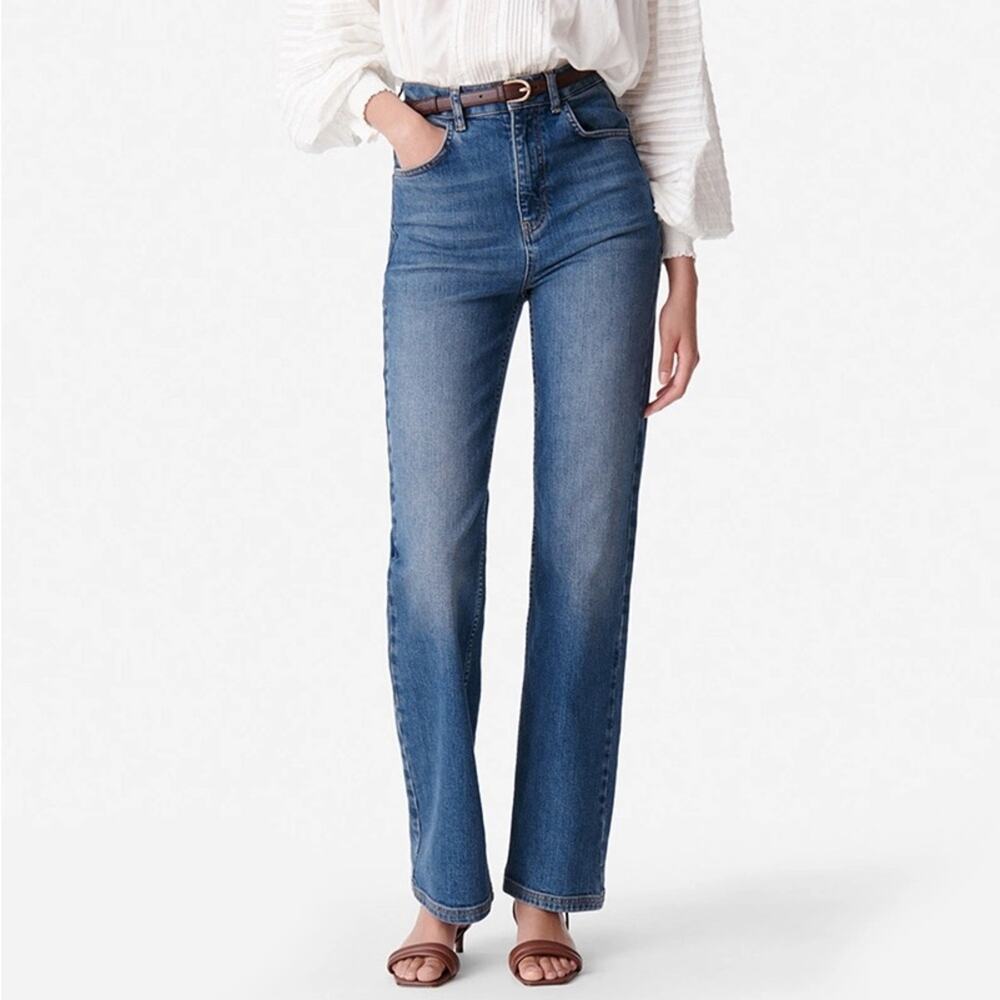 Vanessa Bruno high waisted straight leg jeans size 34 USA 2